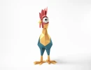 Rooster Cartoon, Template For Assembling PDF, Low poly, Polygonal Paper Craft