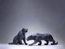 Black Panther Walk Model & Sit Model, Leopard, Papercraft decor, Home decor, Gift, Papercraft 3D, low poly, origami 3D, papercraft template