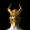 Dragon Mask, Horned Mask Low poly Papercraft, DIY, PDF