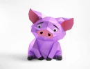 Cute Pig, Template For Assembling PDF, Low poly, Polygonal Paper Craft