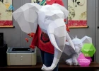 Elephant Paper Model template | Elephant paper Sculpture | Elephant Papercraft Kit DIY 3D Paper Crafts