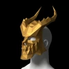 Dragon Mask, Horned Mask Low poly Papercraft, DIY, PDF