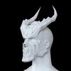 Dragon Mask, Horned Mask Low poly Papercraft, DIY, PDF