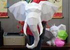 Elephant Paper Model template | Elephant paper Sculpture | Elephant Papercraft Kit DIY 3D Paper Crafts