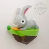 Rabbit Papercraft Template: 3D Lowpoly DIY (PDF)