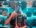 Elephant Mask | DIY Paper Mask, Printable Template, Papercraft, 3D Mask, Polygon, Low Poly, Geometric, Costume, Pattern, PDF Download