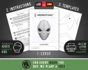 Alien Mask | DIY Paper Mask, Printable Template, Papercraft, 3D Mask, Polygon, Low Poly, Geometric, Costume, Pattern, PDF Download