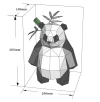 Panda Standing Paper Sculpture, Printable PDF template, Handmade Wild Animal Figurine Papercraft, 3D puzzle, Low Poly Home Decor