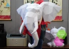 Elephant Paper Model template | Elephant paper Sculpture | Elephant Papercraft Kit DIY 3D Paper Crafts