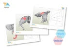 Elephant Paper Model template | Elephant paper Sculpture | Elephant Papercraft Kit DIY 3D Paper Crafts