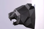 Black Panther Head Wall Paper Craft, Digital Template, Origami, PDF Download DIY, Low Poly, Wall Decor