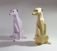 Meerkat 3D Decor Low poly Papercraft, DIY, PDF