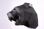 Black Panther Head Wall Paper Craft, Digital Template, Origami, PDF Download DIY, Low Poly, Wall Decor