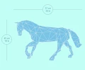 Horse 3D Decor Low poly Papercraft, DIY, PDF