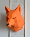 Fox Head Wall Papercraft, Paper Sculpture, Low Poly PDF Template, DIY Decor & Gift Fox Head Wall Papercraft, Paper Sculpture, Low Poly PDF Template, DIY Decor & Gift