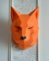 Fox Head Wall Papercraft, Paper Sculpture, Low Poly PDF Template, DIY Decor & Gift Fox Head Wall Papercraft, Paper Sculpture, Low Poly PDF Template, DIY Decor & Gift