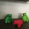 Seated Bear Family 3D Decor Low poly Papercraft, DIY, PDF