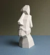 Easter Island Moai Statue 3D Decor Low poly Papercraft, DIY 3 Rapa Nui Figurines, PDF