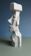 Easter Island Moai Statue 3D Decor Low poly Papercraft, DIY 3 Rapa Nui Figurines, PDF