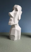 Easter Island Moai Statue 3D Decor Low poly Papercraft, DIY 3 Rapa Nui Figurines, PDF