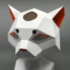 Nekomata - Yokai Cat Mask | Head Mask | 3D Low Poly DIY papercraft (PDF Template Download)