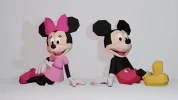 Sitting Mickey Mouse 3D Decor Low poly Papercraft, DIY, PDF
