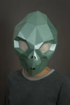 Alien Mask Papercraft: DIY Halloween Costume, Paper Craft PDF Download. Scary, horror mask.