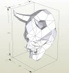 Be the Oni Low poly mask PDF for Paper craft. Make your own with this simple mask