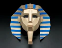 Tut Mask, Pharaoh Tutankhamun Mask | DIY Paper Mask, Printable Template, Papercraft, 3D Mask, Polygon, Low Poly, Geometric, Costume, Pattern