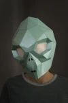 Alien Mask Papercraft: DIY Halloween Costume, Paper Craft PDF Download. Scary, horror mask.