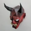 Be the Oni Low poly mask PDF for Paper craft. Make your own with this simple mask