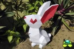 Valentine Rabbit 3D Decor Low poly Papercraft, DIY, PDF