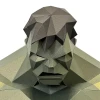 Hulk 3D Wall Decor Low poly Papercraft, DIY, PDF