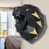 Lion Head 3D Wall Decor Low poly Papercraft, DIY, PDF