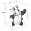 Panda Standing MartialArt Paper Sculpture, Printable PDF template, Handmade Wild Animal Figurine Papercraft, 3D puzzle, Low Poly Home Decor