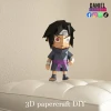 Sasuke, Anime Template, DIY 3d Model, FanArt, Paper Sculpture, Low Poly, Pepakura, Craft, Manualidad, Paper Art