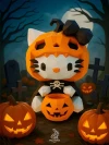 Hello Kitty Pumpkin Costume and Wearing a Cloak Low Poly Papercraft