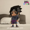 Sasuke, Anime Template, DIY 3d Model, FanArt, Paper Sculpture, Low Poly, Pepakura, Craft, Manualidad, Paper Art