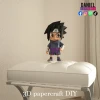 Sasuke, Anime Template, DIY 3d Model, FanArt, Paper Sculpture, Low Poly, Pepakura, Craft, Manualidad, Paper Art