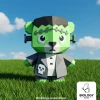 Frankenstein Bear Low Poly Papercraft Template Pepakura PDF DIY Handmade
