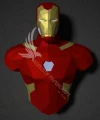 Ironman Papercraft Hero, Paper Sculpture, Low Poly PDF Template, DIY Decor & Gift