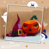 Pumpkin and Hat, Halloween, Papercraft, Home decoration, 3D, puzzle, DIY, Calabaza, Paper Sculpture, Low Poly, pumpkin.