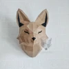 Fox Head Papercraft Low Poly Decoration, PDF Template, DIY Paper 3D CumulusCraft