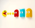 PacMan PDF Templates, DIY 3D Model, Papercraft, PDF, Low Poly, 3D model, Craft, Paper, Pepakura