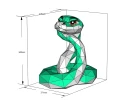 Snake Boy Papercraft Template - Low Poly, Pepakura PDF, DIY Handmade, Home Decoration, Creative Gifts