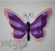 Butterflies, PDF Template, Low Poly Animal, Paper Sculpture, DIY, Pepakura Pattern, Handmade, Decoration