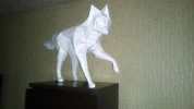Fox Running PDF Template, Low Poly, Paper Sculpture, DIY, Pepakura Pattern, Handmade, Papercraft, Lowpoly, Lowpoly Papercraft