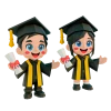 Graduate, Girl, Congratulations Low Poly Papercraft