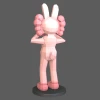 Kaws Rabbit II, Kaws Conejo 2 PDF Papercraft Templates, Paper Art and Craft for Home Decor, DIY, 3DIER, PDF Patterns, Papercraft Templates, Low Poly