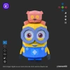 Minion Bob, Despicable Me, Walt Disney Papercraft Low Poly 3d DIY Kenart10